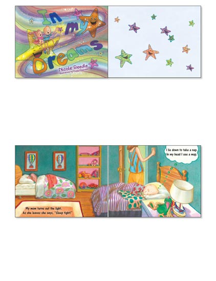 Childrens book about stars and dreaming during sleep example for mobile.