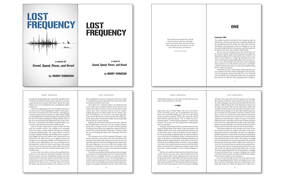 Financial banking novel layout example.