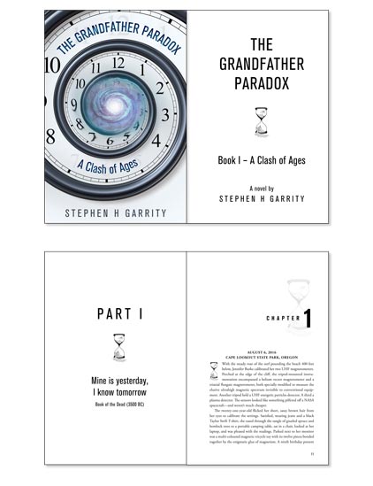 Story book about time travel example for mobile.