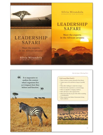 Biological leadership and energy expertise book styling example for mobile.