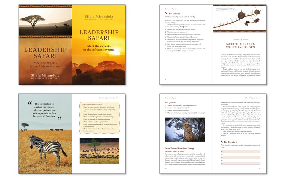 Biological leadership and energy expertise book styling example.