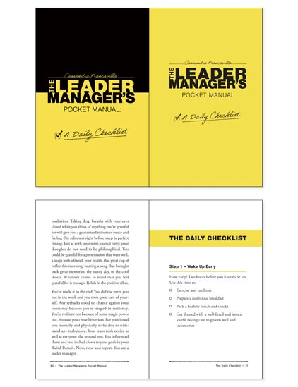 Pocket manual and checklist for business leaders example for mobile.