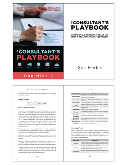Consultants playbook with set of strategy tools example for mobile.