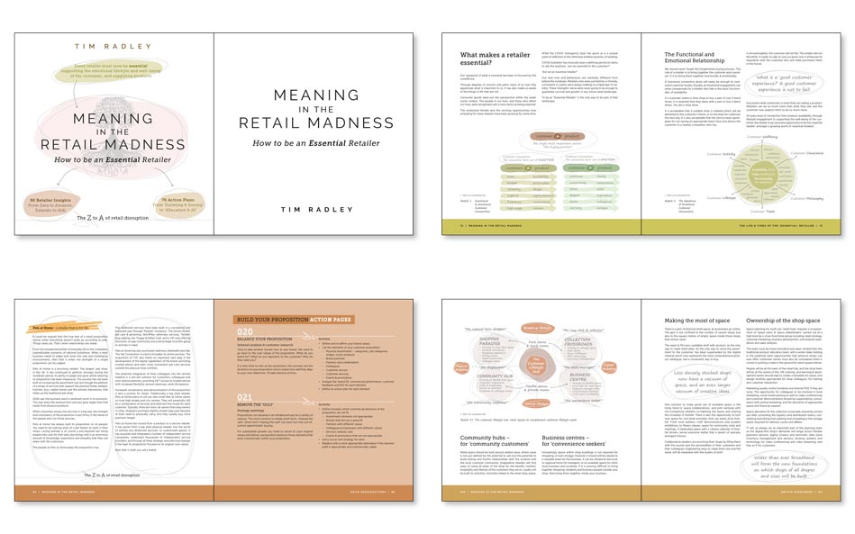 Reference book on retail science with graphics example.