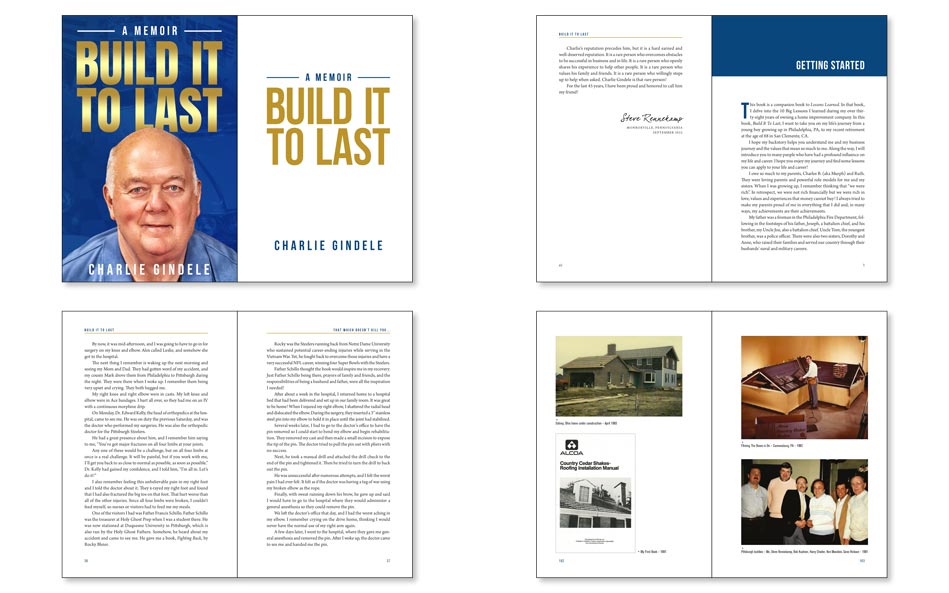 Memoir of a building expert with full color with photos example
