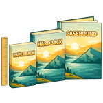 Book cover formats and finishes for paperback, hardback and casebound editions