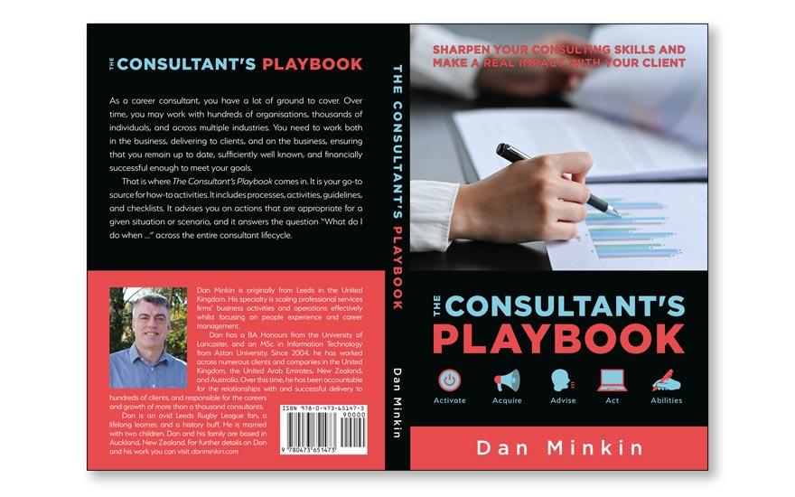 Consultants playbook with set of strategy tools cover styling example.