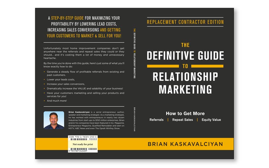 Step-by-step guide to relationship marketing cover layout example.
