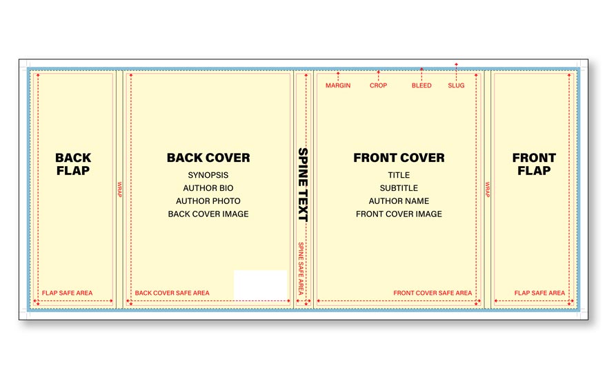 CPi empty dustjacket template with flaps example.