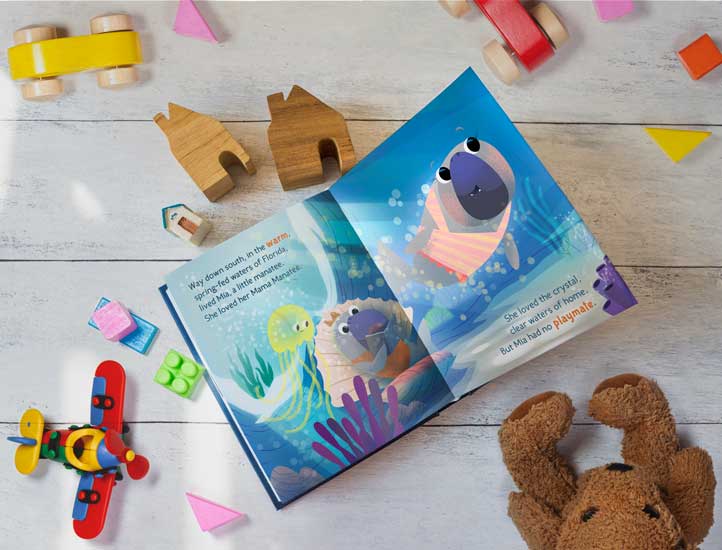 Children's book design services Children's book design with illustrated pages and picture-led layout